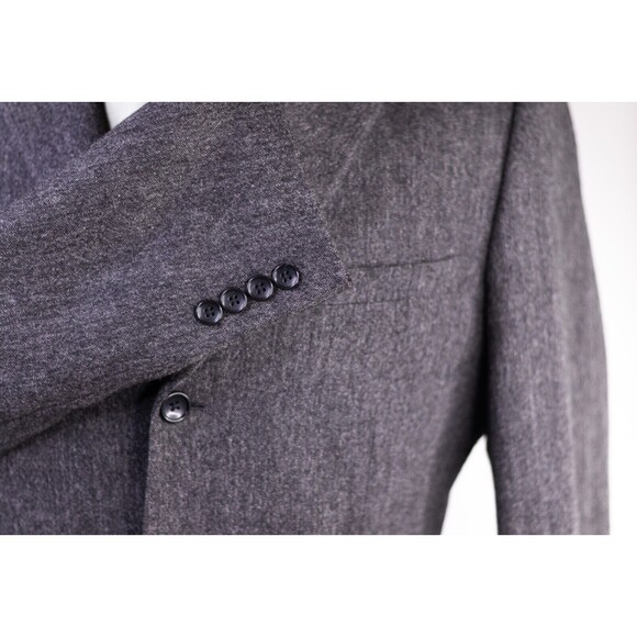 H&M Mens Gray wool Blazer 2 Button Sports Coat Suit Jacket Notch Lapel 40 - Picture 6 of 12